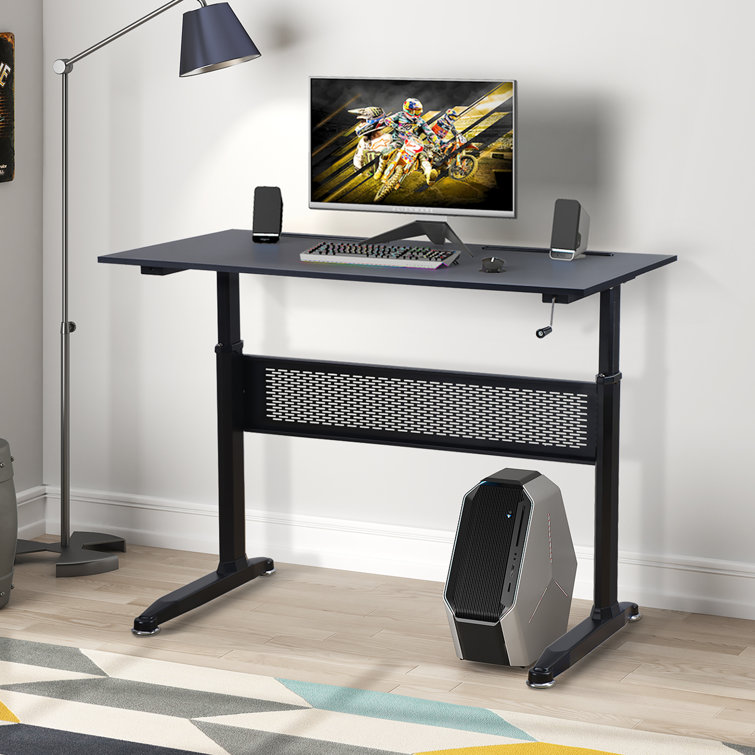 Inbox Zero Height Adjustable Standing Desk Wayfair